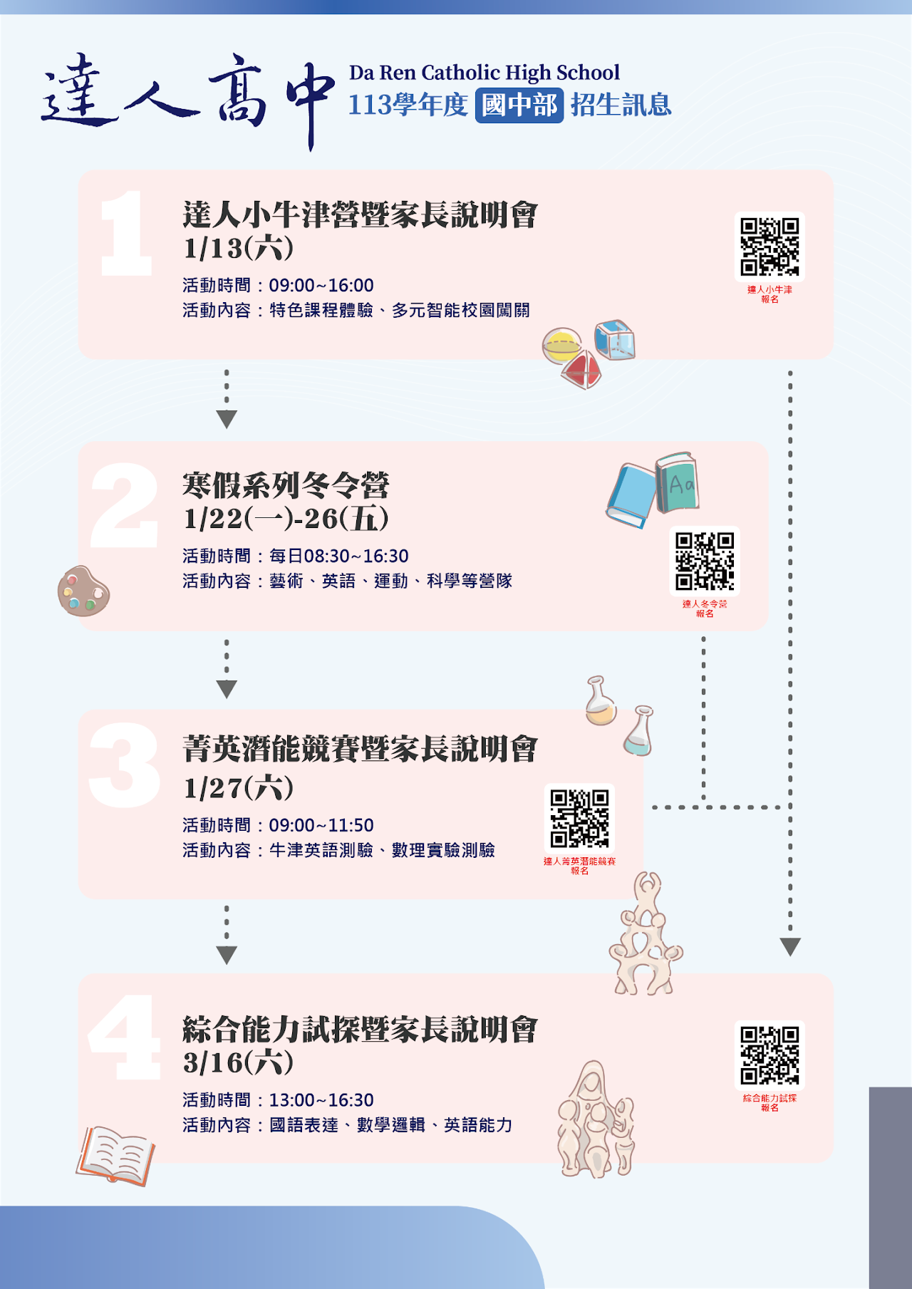 113學年度國中部招生訊息